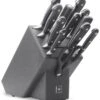 WUSTHOF Classic 12-piece Knife Block Set - Black Anthracite Block -EdgeMaster Shop wusthof classic 12 piece knife block anthracite black