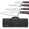 Wusthof Classic Knife Bag With 4 Kitchen Knives -EdgeMaster Shop wusthof classic knife bag with 4 kitchen knives