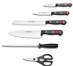 Wusthof Gourmet 6-piece Knife Block Made Of Beech Wood -EdgeMaster Shop wusthof gourmet 6 piece knife block beech wood 1